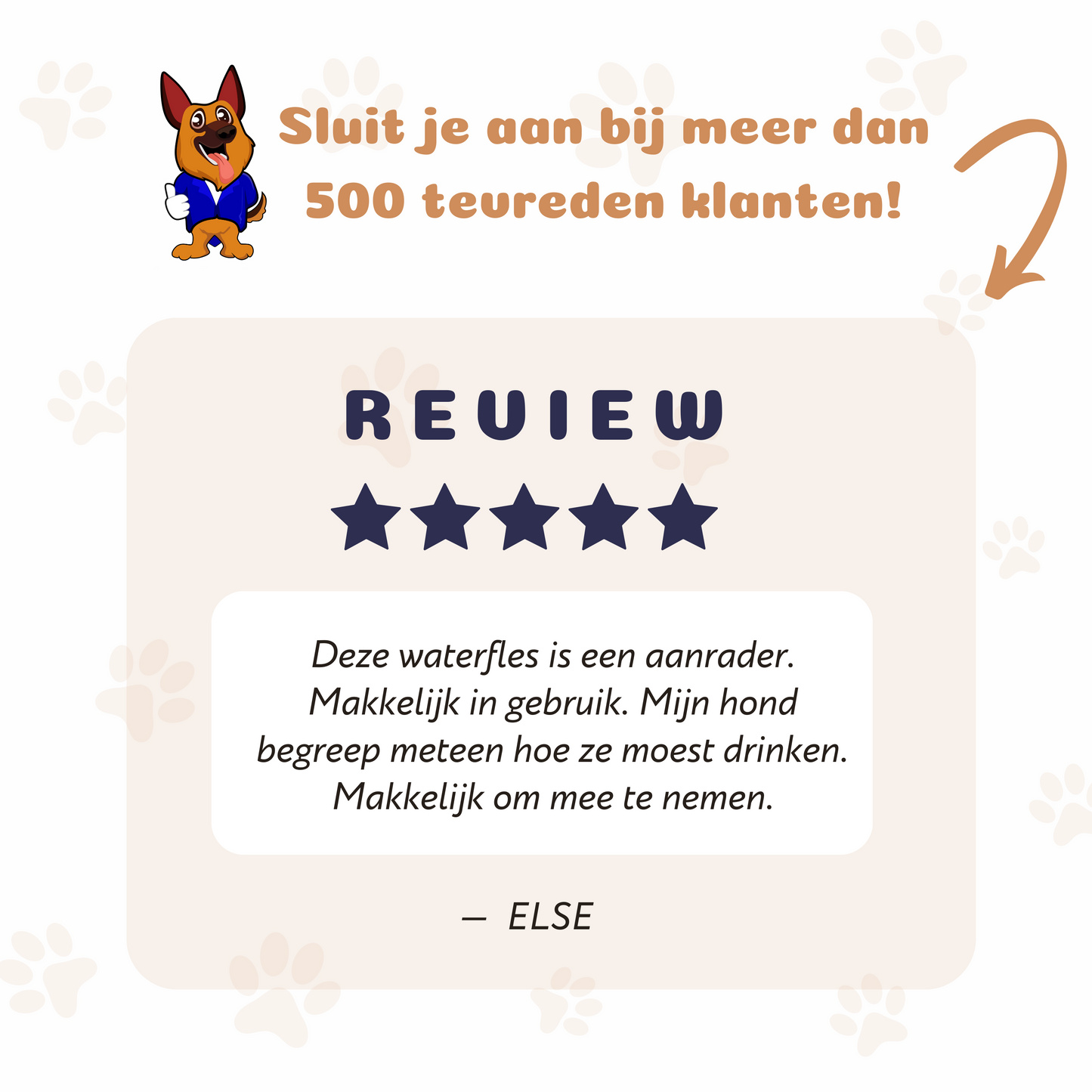 Waterfles Hond - Drinkfles