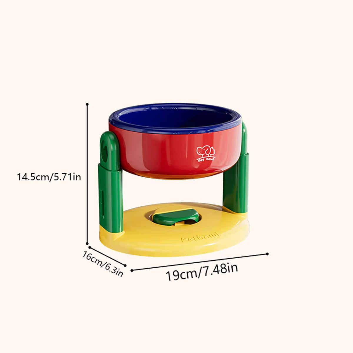 1PC Pet Suction Cup Bowl with 3 Adjustable Height Suitable for Dogs Cats to Protect the Cervical Vertebrae Pet Feeder Water Bowl